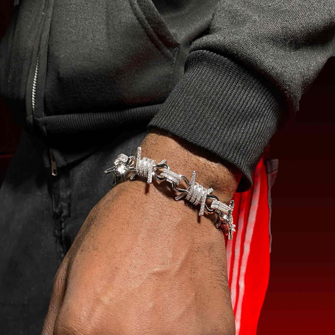 Iced 19MM Barbed Wire Bracelet