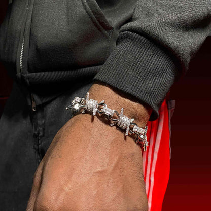 Iced 19MM Barbed Wire Bracelet