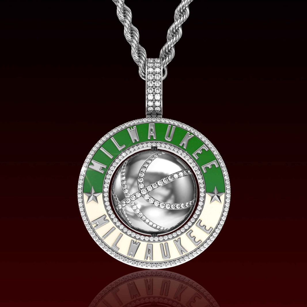 Industrial City 3D Rotating Pendant