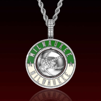 Industrial City 3D Rotating Pendant