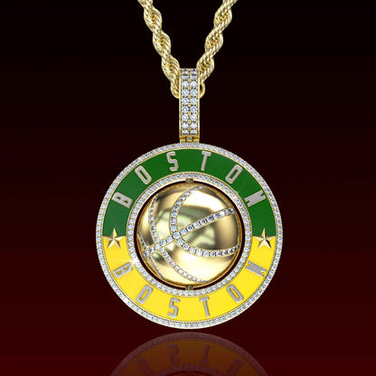 Beantown Inspired  3D Rotating Pendant
