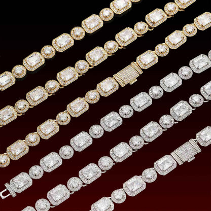 Iced Out Cluster Tennis Chain
