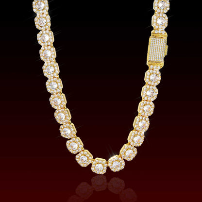 Iced Out Cluster Tennis Chain