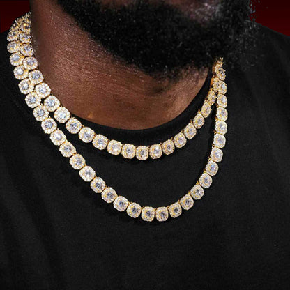 Iced Out Cluster Tennis Chain