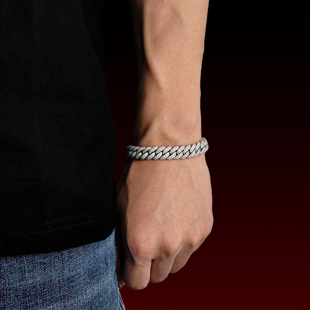 10MM Iced Out Cuban Bracelet