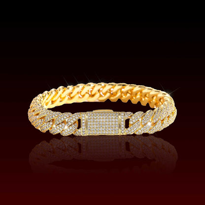 10MM Iced Out Cuban Bracelet