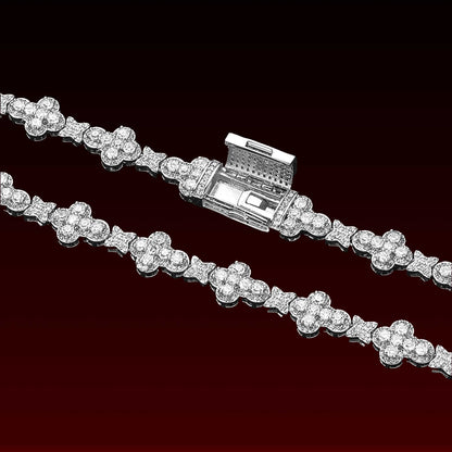 Cluster Cross Iced Tennis Chain