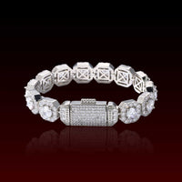 S925 Cluster Moissanite Tennis Bracelet