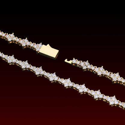 6.5MM Cross Iced Tennis Chain
