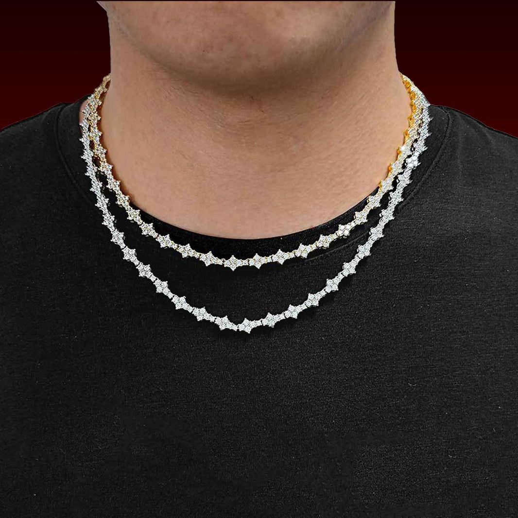 6.5MM Cross Iced Tennis Chain