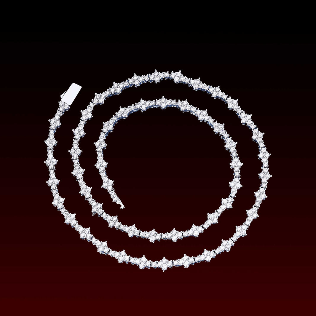 6.5MM Cross Iced Tennis Chain