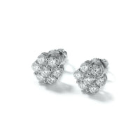 S925 Moissanite 8MM Cluster Stud Earring