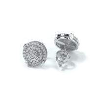 S925 Moissanite Floral Cluster Stud Earrings