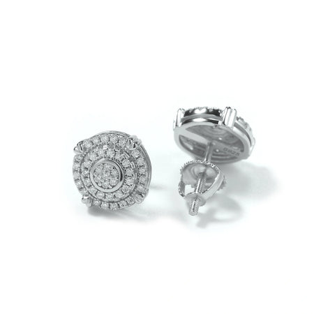 S925 Moissanite Floral Cluster Stud Earrings