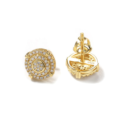 S925 Moissanite Floral Cluster Stud Earrings