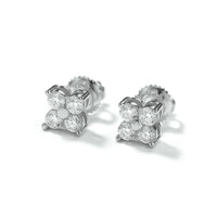 S925 Moissanite Four Stone Stud Earrings
