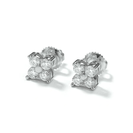 S925 Moissanite Four Stone Stud Earrings