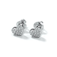 S925 Moissanite Heart Stud Earring