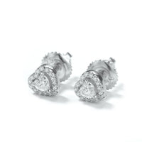 S925 Moissanite Heart Stud Earrings