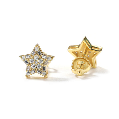S925 Star Cluster Stud Earrings