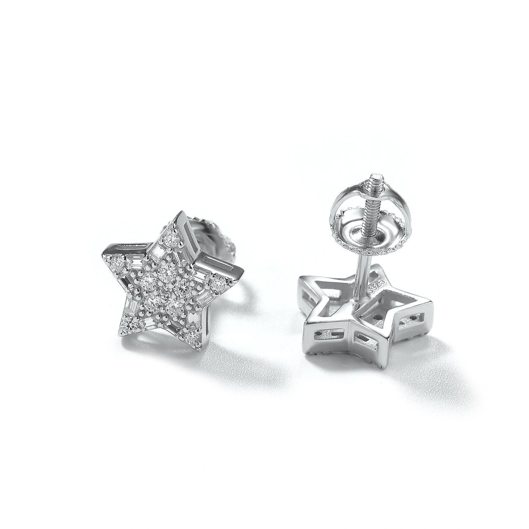 S925 Star Cluster Stud Earrings