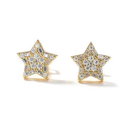 S925 Star Cluster Stud Earrings