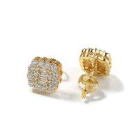 S925 Baguette Cluster Stud Earrings