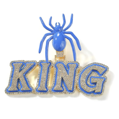 Spider Bail Enamel Custom Letter Pendant
