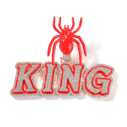 Spider Bail Enamel Custom Letter Pendant