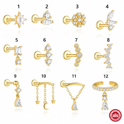 Sun Series Flat Back Stud