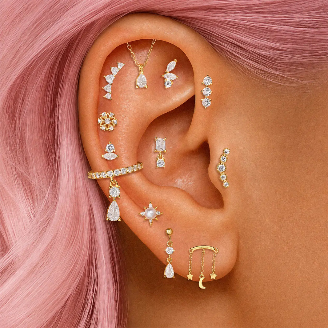 Sun Series Flat Back Stud