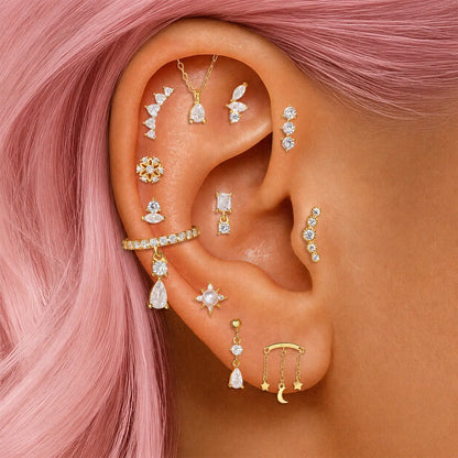 Sun Series Flat Back Stud