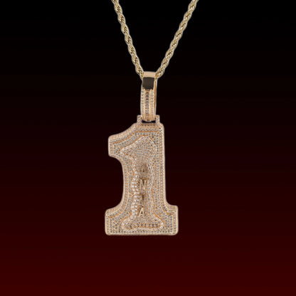Top One Custom Number Pendant