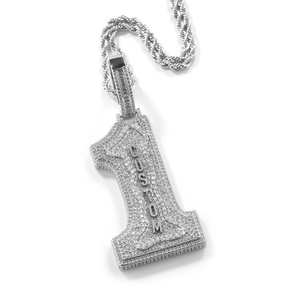 Top One Custom Number Pendant