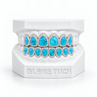 Turquoise Halo Custom Grillz