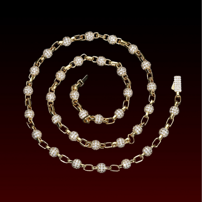 6MM Rolo Ball Iced Out Chain