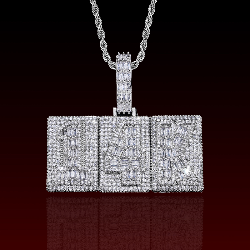 Baguette Box Custom Letter Pendant