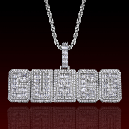 Baguette Box Custom Letter Pendant