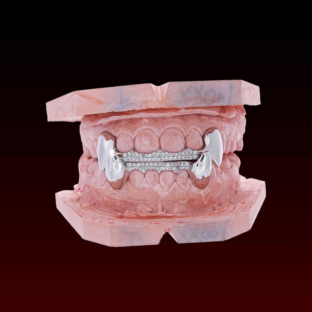 Vampire Fang Custom Moissanite Custom Bar Grillz