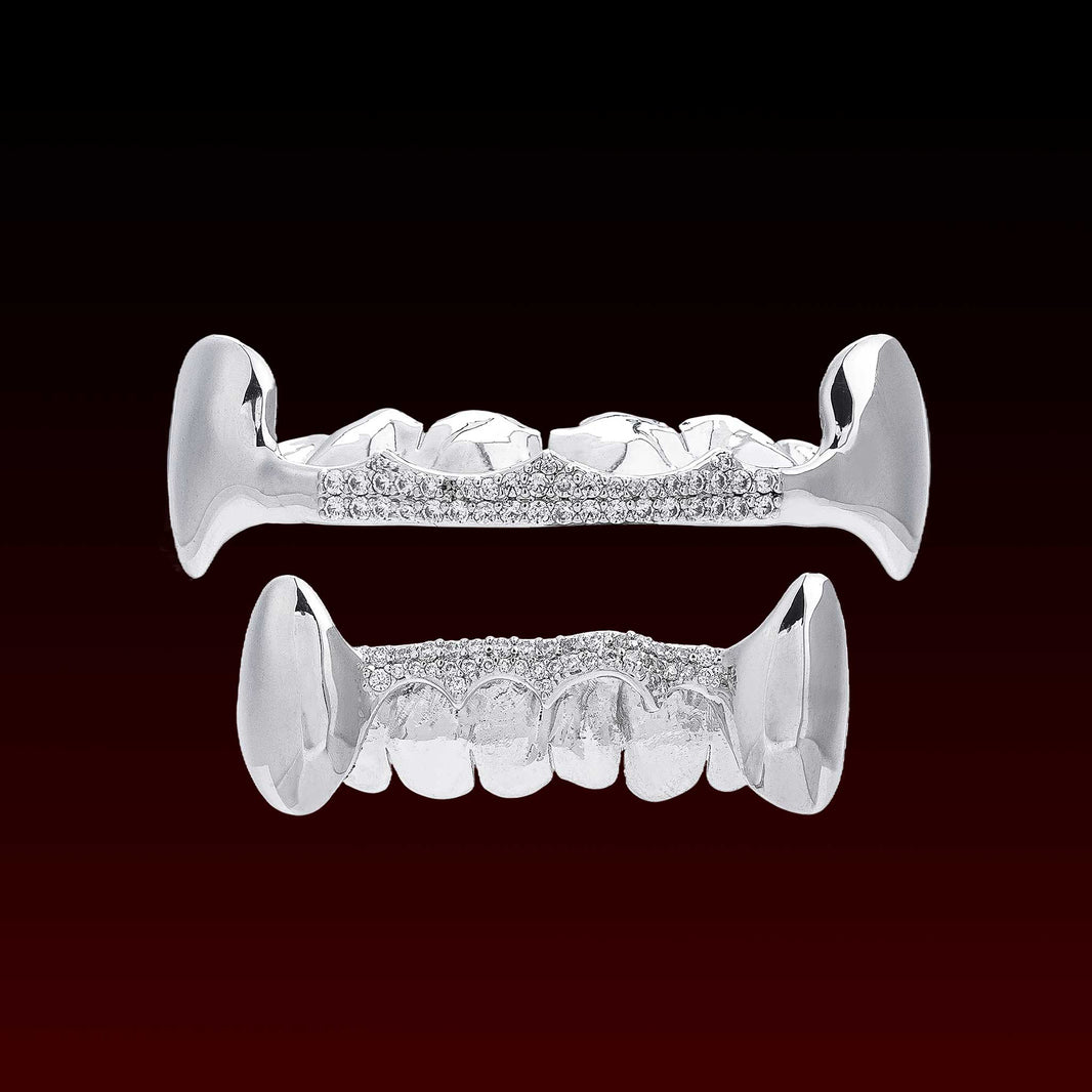 Vampire Fang Custom Moissanite Custom Bar Grillz