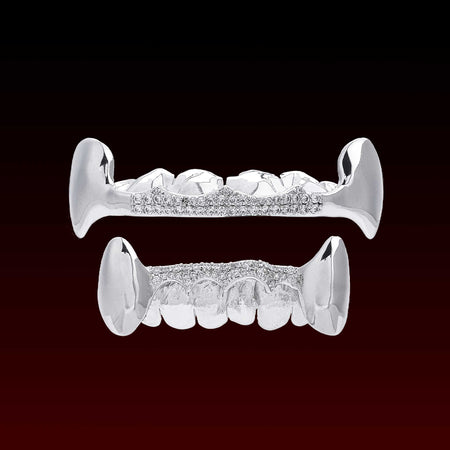 Vampire Fang Custom Moissanite Custom Bar Grillz