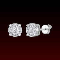 Princess Cover Marquise Moissanite Stud Earrings