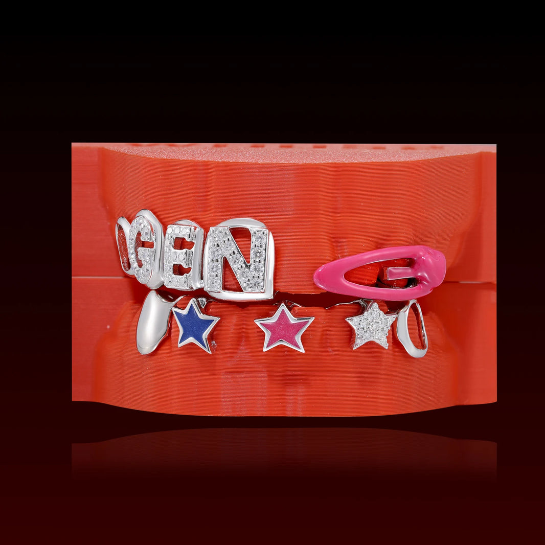 Y2K Initial Star Custom Grillz