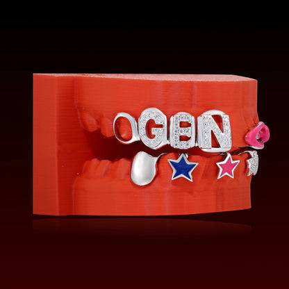 Y2K Initial Star Custom Grillz