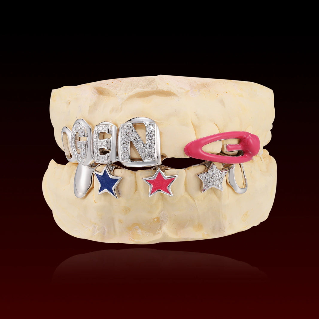 Y2K Initial Star Custom Grillz