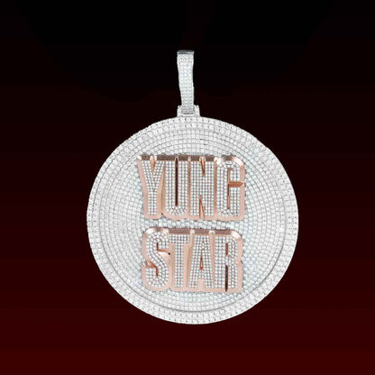 Custom Letter 3D Disc Pendant
