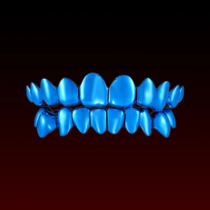 Blue Color Polished Custom Grillz