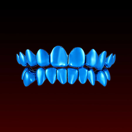 Blue Color Polished Custom Grillz