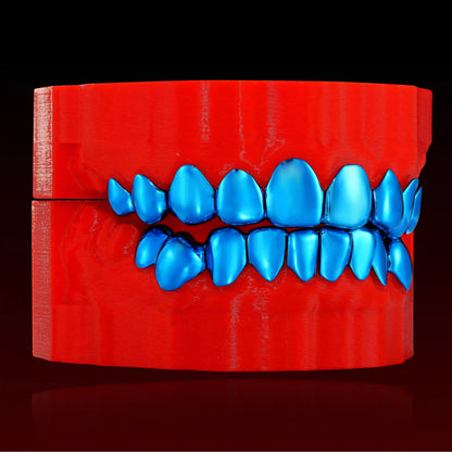 Blue Color Polished Custom Grillz
