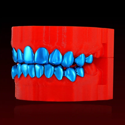Blue Color Polished Custom Grillz
